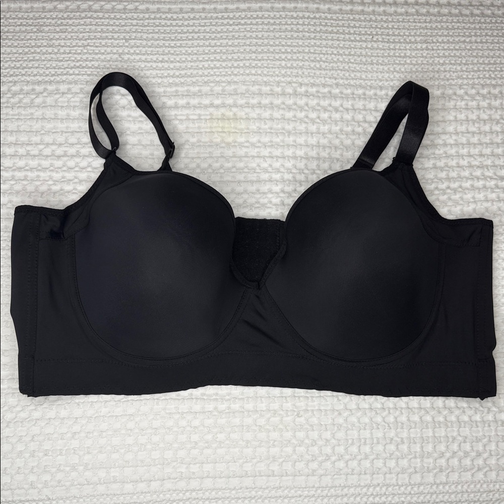 Plus Size Smoothing Back Black Underwire Women's Bra